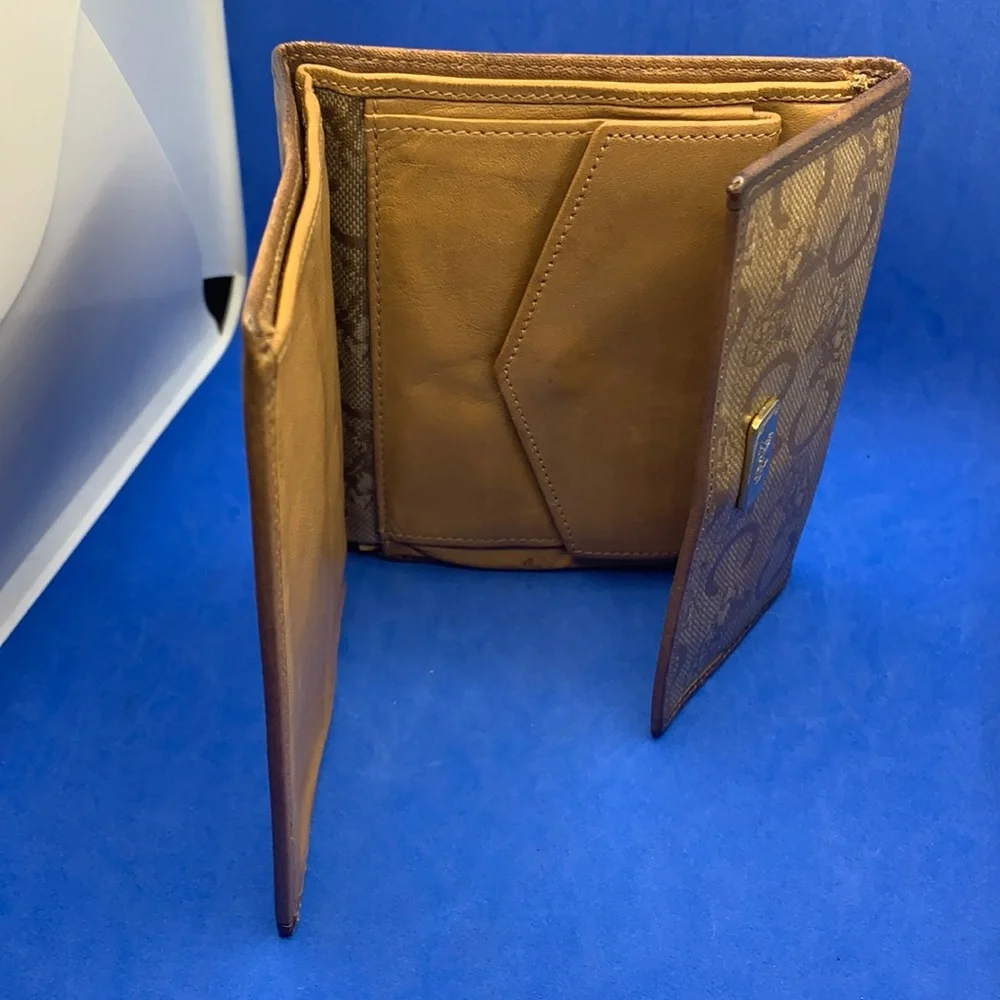 VINTAGE CELINE HORSE CARRIAGE‎ BEIGE MONOGRAM Wallet